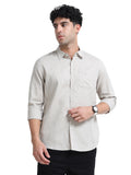 Men's NATURAL Casual Button-Down Shirt for Effortless Style