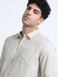 Men's NATURAL Casual Button-Down Shirt for Effortless Style