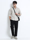 Men's NATURAL Casual Button-Down Shirt for Effortless Style