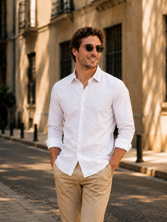 Finn Brooks Lyocell Slub Full Sleeve Shirt